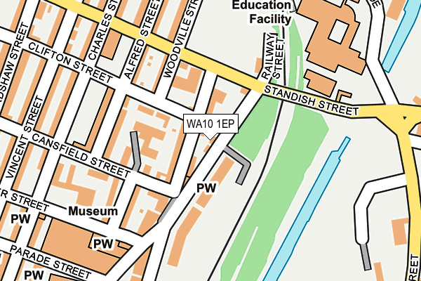 WA10 1EP map - OS OpenMap – Local (Ordnance Survey)