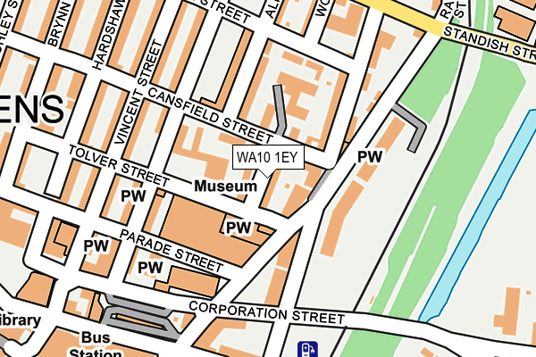 WA10 1EY map - OS OpenMap – Local (Ordnance Survey)