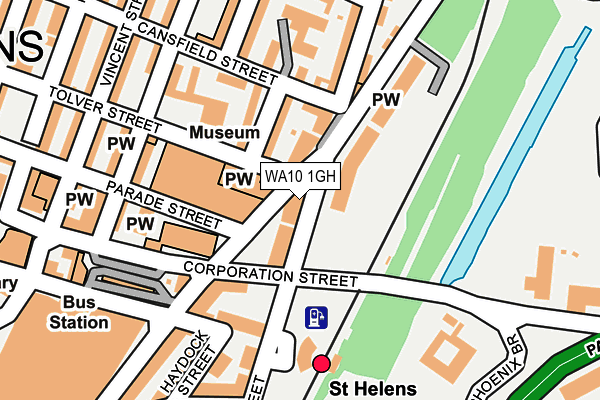 WA10 1GH map - OS OpenMap – Local (Ordnance Survey)