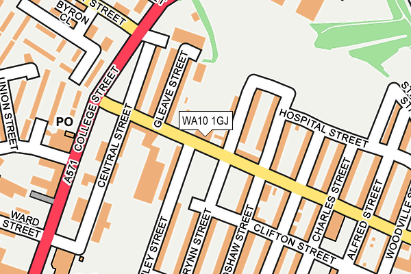 WA10 1GJ map - OS OpenMap – Local (Ordnance Survey)