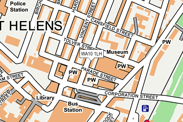 WA10 1LH map - OS OpenMap – Local (Ordnance Survey)