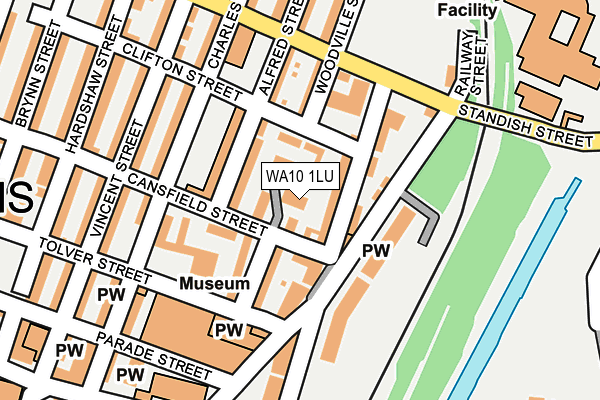 WA10 1LU map - OS OpenMap – Local (Ordnance Survey)