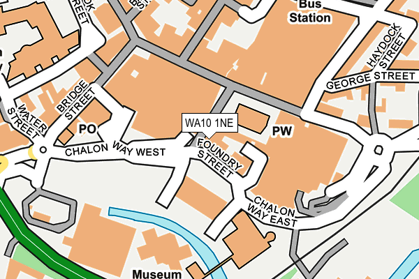 WA10 1NE map - OS OpenMap – Local (Ordnance Survey)