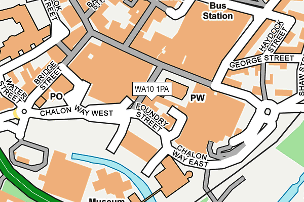 WA10 1PA map - OS OpenMap – Local (Ordnance Survey)