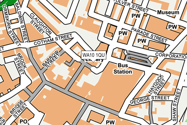 WA10 1QU map - OS OpenMap – Local (Ordnance Survey)