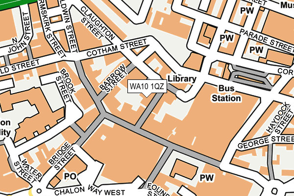 WA10 1QZ map - OS OpenMap – Local (Ordnance Survey)