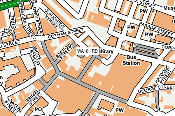 WA10 1RD map - OS OpenMap – Local (Ordnance Survey)