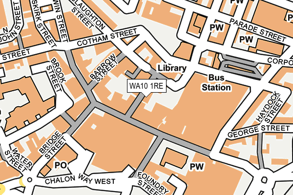 WA10 1RE map - OS OpenMap – Local (Ordnance Survey)
