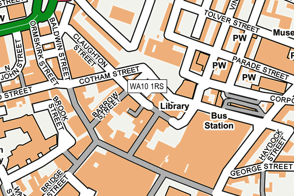 WA10 1RS map - OS OpenMap – Local (Ordnance Survey)