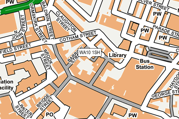 WA10 1SH map - OS OpenMap – Local (Ordnance Survey)