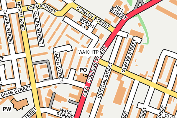 WA10 1TP map - OS OpenMap – Local (Ordnance Survey)