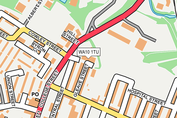 WA10 1TU map - OS OpenMap – Local (Ordnance Survey)