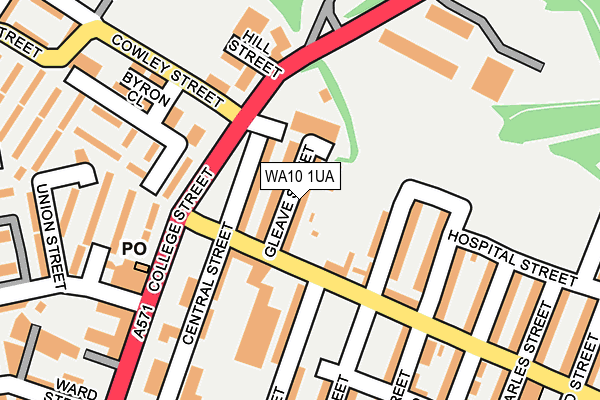 WA10 1UA map - OS OpenMap – Local (Ordnance Survey)