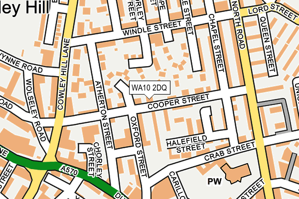 WA10 2DQ map - OS OpenMap – Local (Ordnance Survey)
