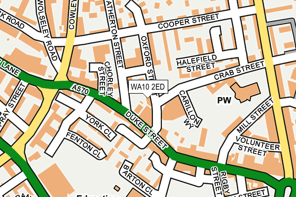 WA10 2ED map - OS OpenMap – Local (Ordnance Survey)