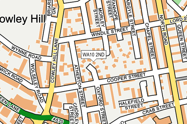 WA10 2ND map - OS OpenMap – Local (Ordnance Survey)