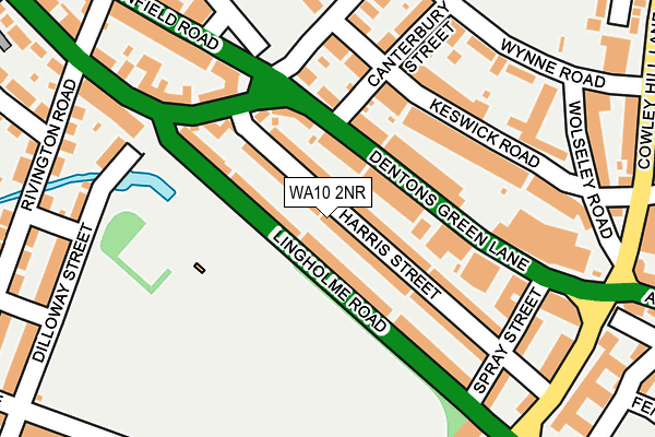 WA10 2NR map - OS OpenMap – Local (Ordnance Survey)