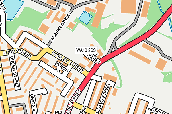 WA10 2SS map - OS OpenMap – Local (Ordnance Survey)
