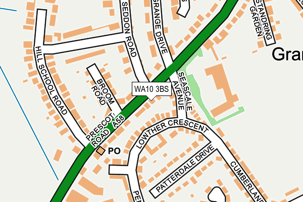 WA10 3BS map - OS OpenMap – Local (Ordnance Survey)