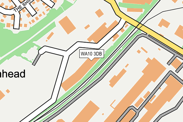 WA10 3DB map - OS OpenMap – Local (Ordnance Survey)