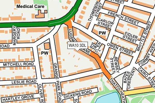 WA10 3DL map - OS OpenMap – Local (Ordnance Survey)
