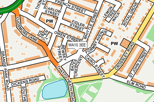 WA10 3EE map - OS OpenMap – Local (Ordnance Survey)