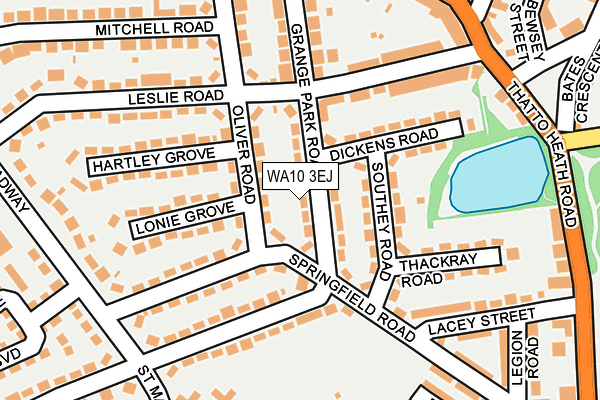 WA10 3EJ map - OS OpenMap – Local (Ordnance Survey)