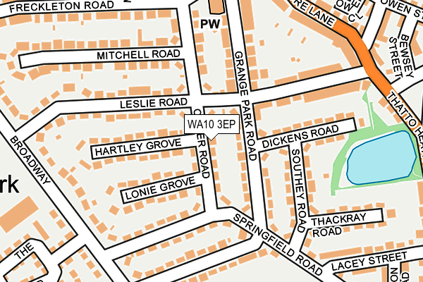 WA10 3EP map - OS OpenMap – Local (Ordnance Survey)