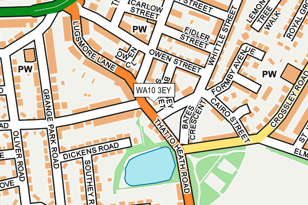 WA10 3EY map - OS OpenMap – Local (Ordnance Survey)