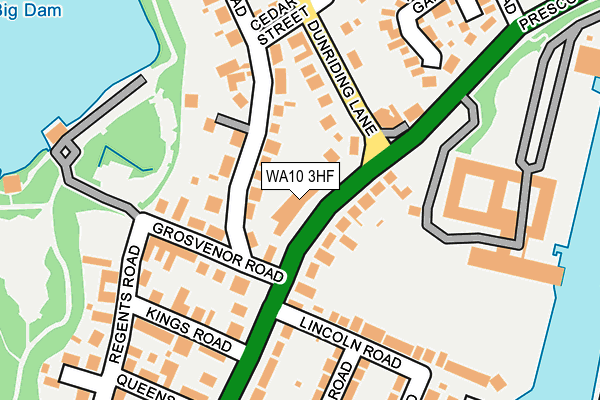 WA10 3HF map - OS OpenMap – Local (Ordnance Survey)