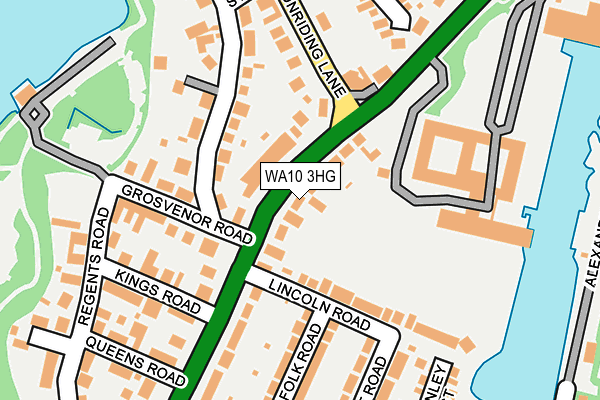 WA10 3HG map - OS OpenMap – Local (Ordnance Survey)