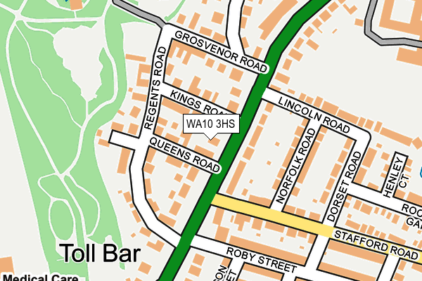 WA10 3HS map - OS OpenMap – Local (Ordnance Survey)