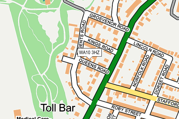 WA10 3HZ map - OS OpenMap – Local (Ordnance Survey)