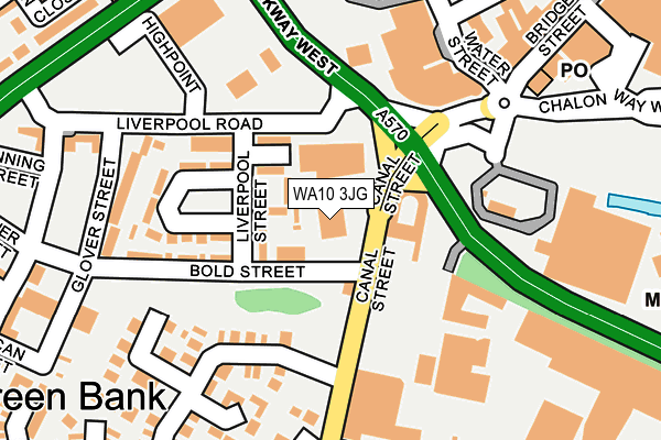 WA10 3JG map - OS OpenMap – Local (Ordnance Survey)