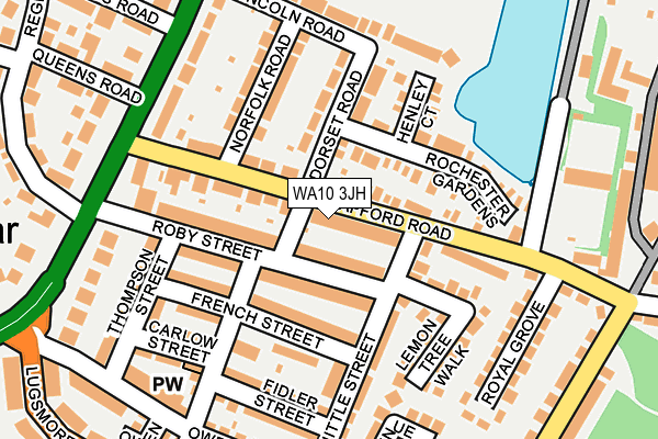 WA10 3JH map - OS OpenMap – Local (Ordnance Survey)
