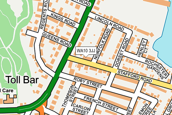 WA10 3JJ map - OS OpenMap – Local (Ordnance Survey)