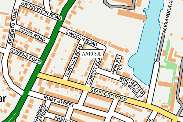 WA10 3JL map - OS OpenMap – Local (Ordnance Survey)