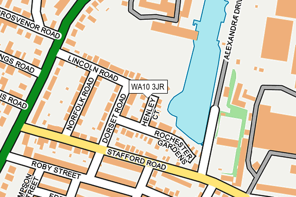 WA10 3JR map - OS OpenMap – Local (Ordnance Survey)
