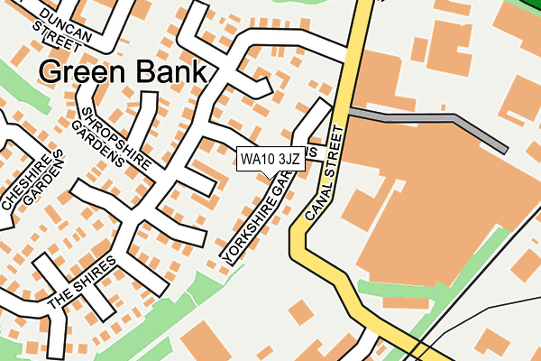 WA10 3JZ map - OS OpenMap – Local (Ordnance Survey)
