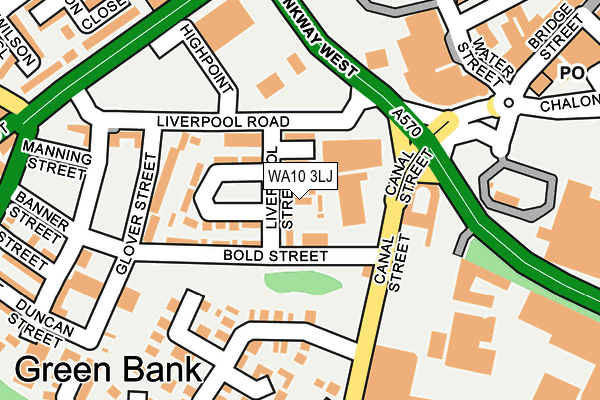WA10 3LJ map - OS OpenMap – Local (Ordnance Survey)