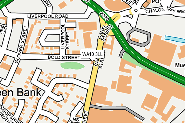 WA10 3LL map - OS OpenMap – Local (Ordnance Survey)