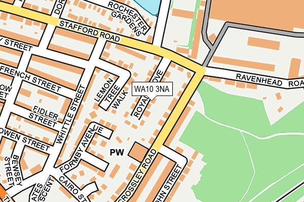 WA10 3NA map - OS OpenMap – Local (Ordnance Survey)