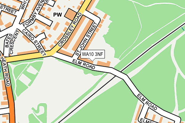 WA10 3NF map - OS OpenMap – Local (Ordnance Survey)