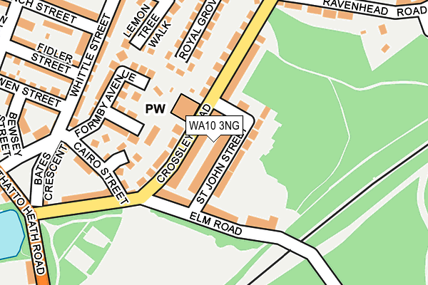 WA10 3NG map - OS OpenMap – Local (Ordnance Survey)