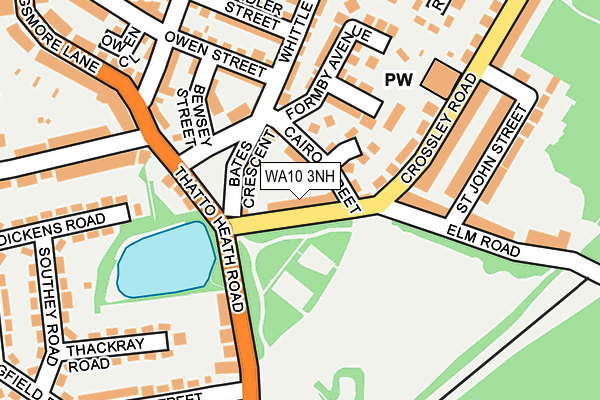 WA10 3NH map - OS OpenMap – Local (Ordnance Survey)