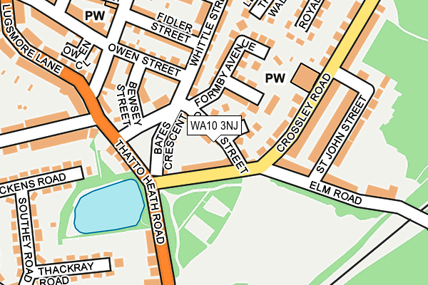 WA10 3NJ map - OS OpenMap – Local (Ordnance Survey)