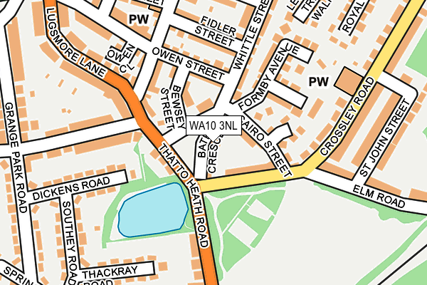 WA10 3NL map - OS OpenMap – Local (Ordnance Survey)