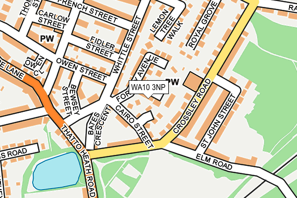WA10 3NP map - OS OpenMap – Local (Ordnance Survey)