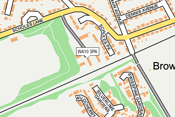 WA10 3PA map - OS OpenMap – Local (Ordnance Survey)