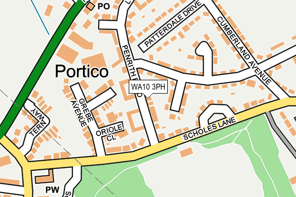 WA10 3PH map - OS OpenMap – Local (Ordnance Survey)